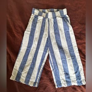 Wide Leg Striped Linen Pants from Tea
